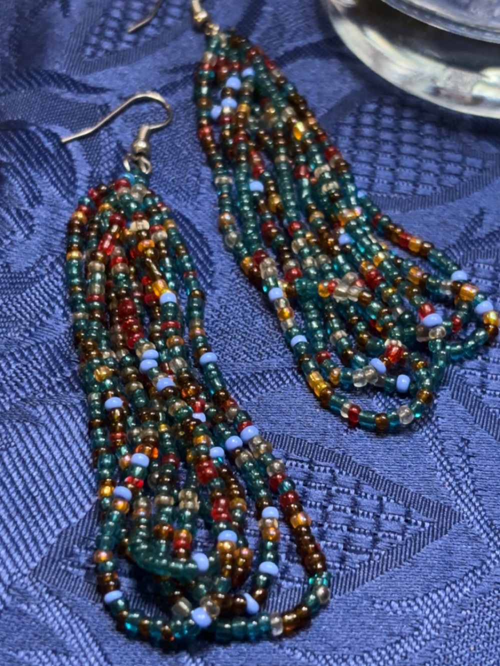 Multi-Color Beaded Tassel Earrings - Women Jewelry